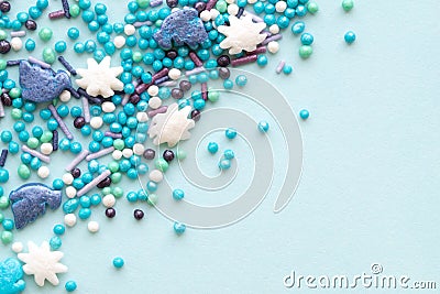 Colorful celebration background with candy. Stock Photo