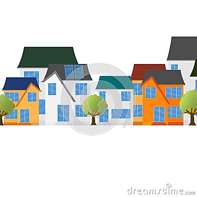 Colorful house concept. House flat icon. Design your own Vector Illustration