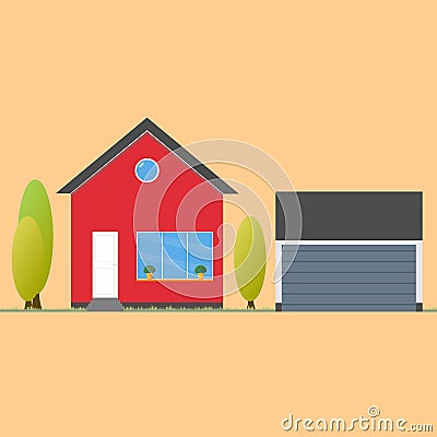 Colorful house concept. House flat icon. Design your own Vector Illustration