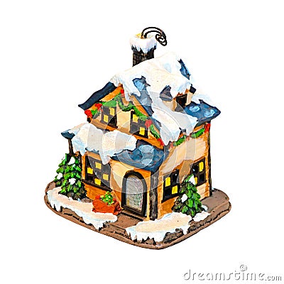 Colorful house figurine Stock Photo