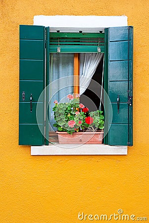 Colorful houses of Burano, Venice, Italy Stock Photo