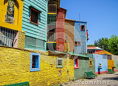 Colorful houses in Caminito, Buenos Aires Stock Photo