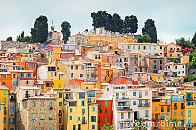 Menton old town, France Stock Photo