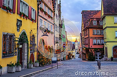 Rothenbug ob der Tauber historical Old Town, Germany Stock Photo