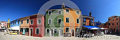 Colorful houseson on burano island, Venice, Italy Stock Photo