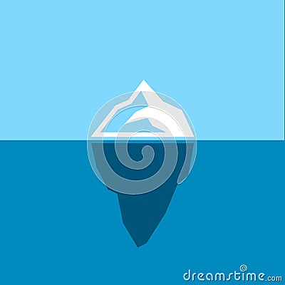 Colorful Iceberg Illustration. Isolated Vector Illustration Vector Illustration