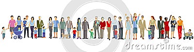 Family generations illustration Vector Illustration