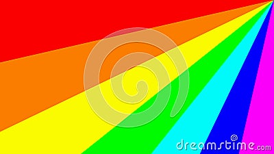 Colorful illustration with the main spectrum of rainbow colors Cartoon Illustration