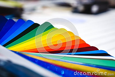 Color spectrum palette samples material design Stock Photo