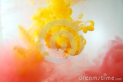 Colorful ink in water. Abstract background. smoke color Stock Photo