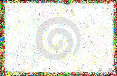 Colorful inky splash frame Stock Photo