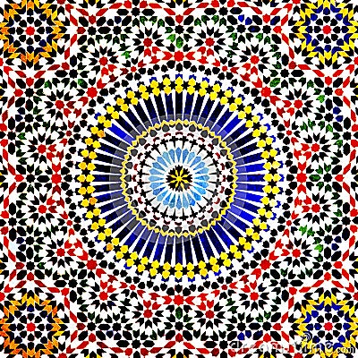 Islamic Mosaic, Morocco. Stock Photo