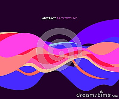 Colorful irregular shapes make up the abstract background Vector Illustration