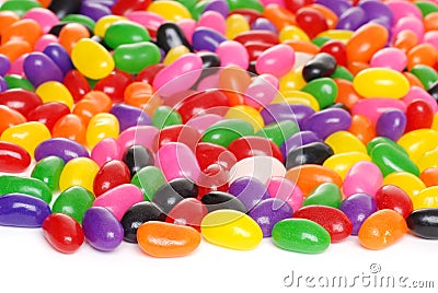 Colorful jelly beans Stock Photo