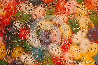 Colorful Jellybean background with waterspots Stock Photo