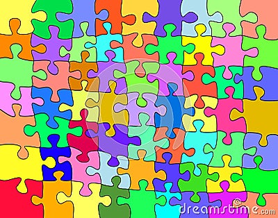 Colorful jigsaw Vector Illustration