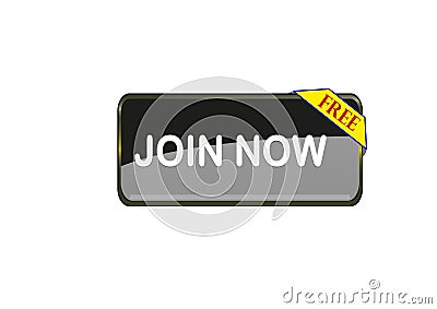 COLORFUL JOIN NOW FREE ICON WEB BUTTON Stock Photo