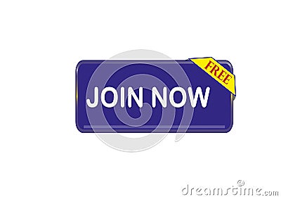 COLORFUL JOIN NOW FREE ICON WEB BUTTON Stock Photo
