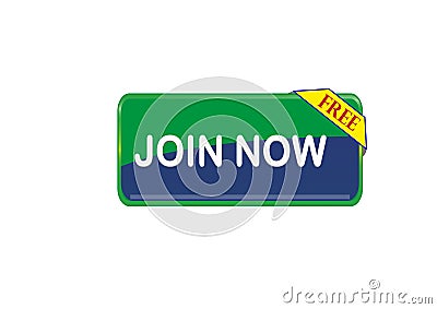 COLORFUL JOIN NOW FREE ICON WEB BUTTON Stock Photo