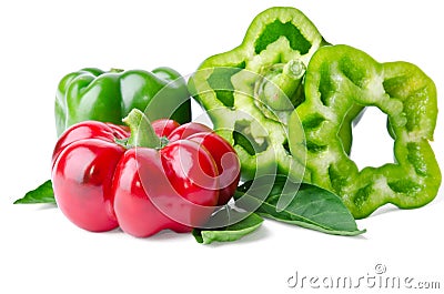 Colorful juicy peppers Stock Photo