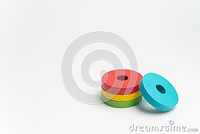 Colorful kids development with circle Stock Photo