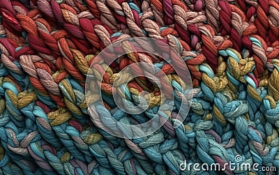 Colorful knitting wool texture background. Close up of colorful knitting wool texture. Stock Photo