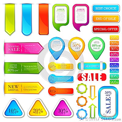 Colorful Label tag Vector Illustration