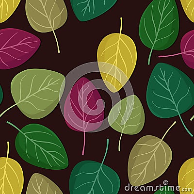 Colorful leaves background Vector Illustration