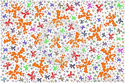 Colorful leaves background pattern for textile, fabric, packaging, wallpaper, clothing, dress, shirt print Stock Photo