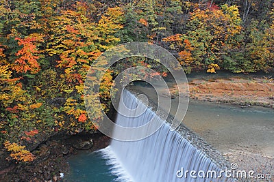 Colorful leaves in Gully Matsukawa Stock Photo