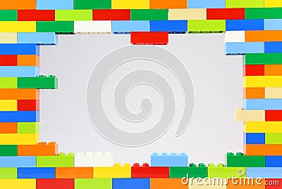 Colorful Lego Frame Stock Photo
