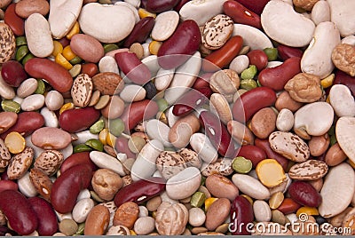 Colorful Legume (bean) Background Stock Photo
