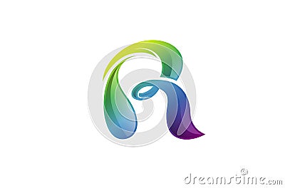 Colorful Letter R Gradient Logo Vector Illustration