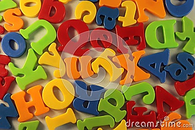 Colorful letters Stock Photo