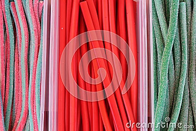 Colorful licorice candy background Stock Photo