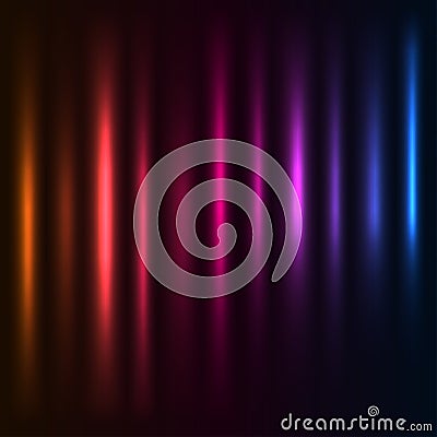 Colorful light columns Vector Illustration