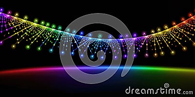 Colorful light effect in the dark for background Stock Photo