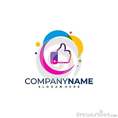 Colorful Like logo design vector. Good logo design template concept Vector Illustration