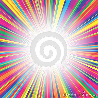 Colorful lines burst background Vector Illustration