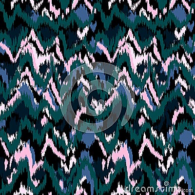Colorful lines, zigzag pattern with stylish color tones. Ikat Pattern. Abstract backg Stock Photo