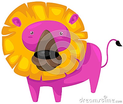 Colorful lion Vector Illustration