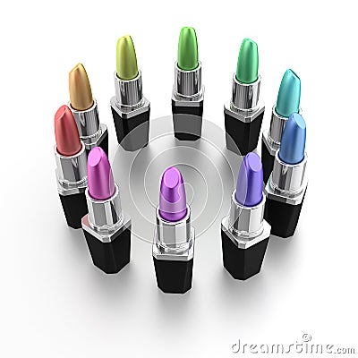 Colorful lipstick Stock Photo