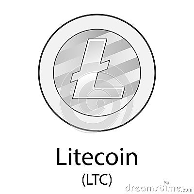 Litecoin cryptocurrency symbol Vector Illustration