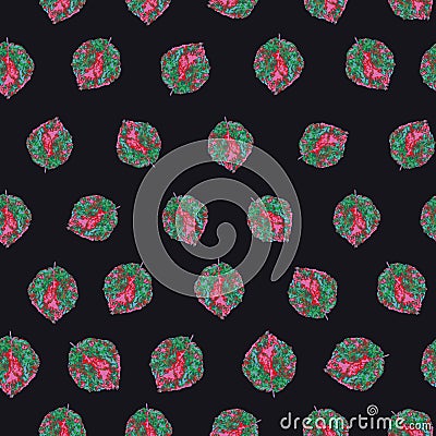 Colorful little leaf pattern print background design Stock Photo