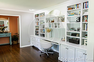 Colorful living room Home office area Stock Photo