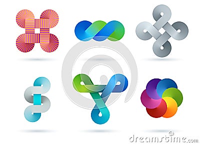 Colorful logo design elements. Stock Photo