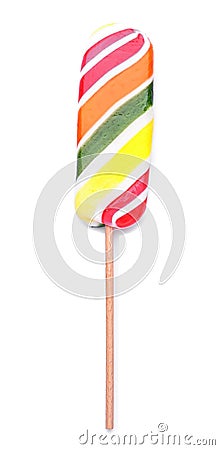 Colorful lollipop on white background Stock Photo