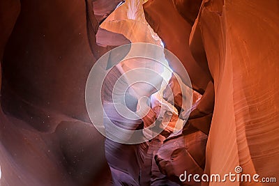 Colorful lower antelope canyon Stock Photo