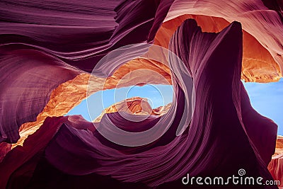 Colorful Lower Antelope Canyon Stock Photo