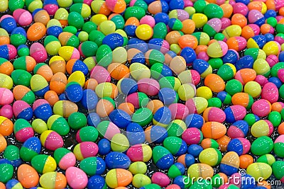 Colorful lucky draw egg ball Stock Photo